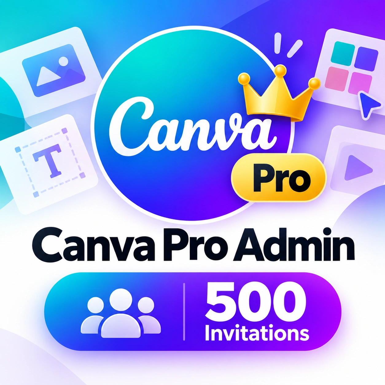 Canva Pro Admin 500 Invitations