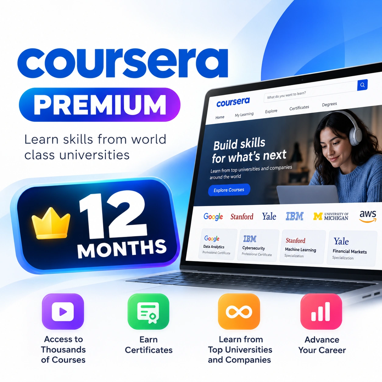 Coursera Premium 12 Months