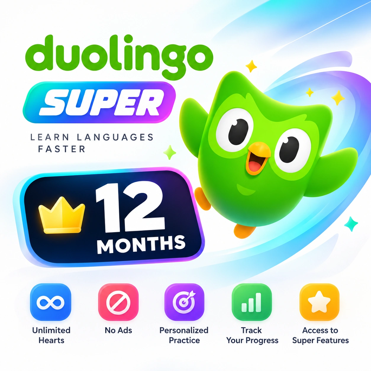 Duolingo Super 12 Months