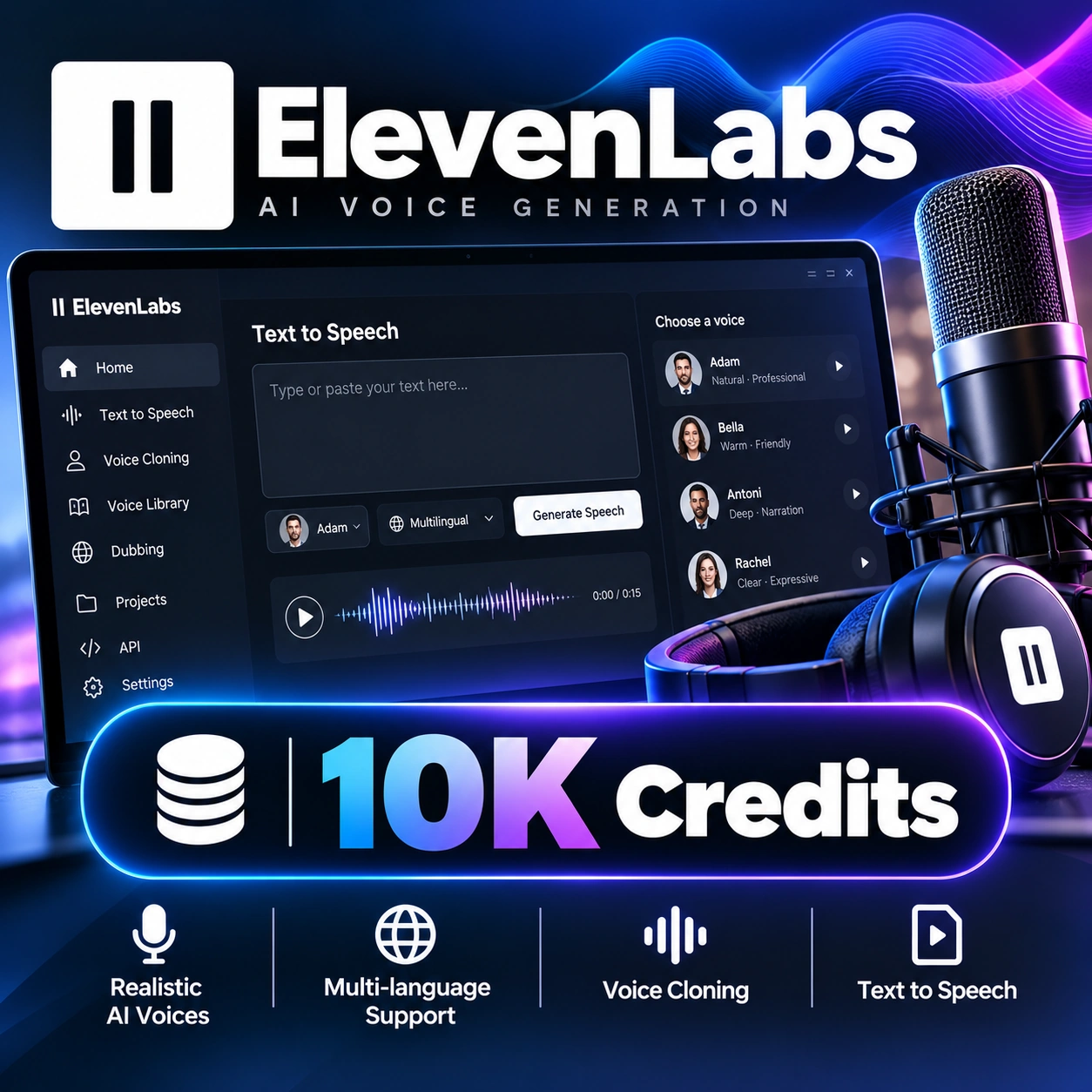 ElevenLabs 10K Credits