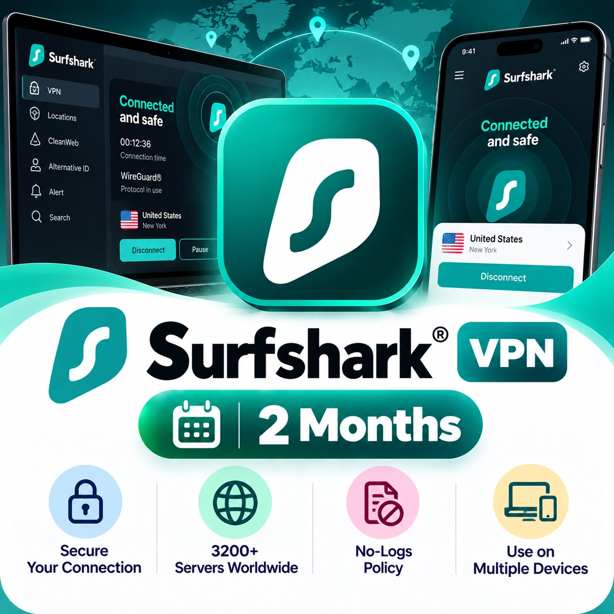 Surfshark VPN | 2 Months