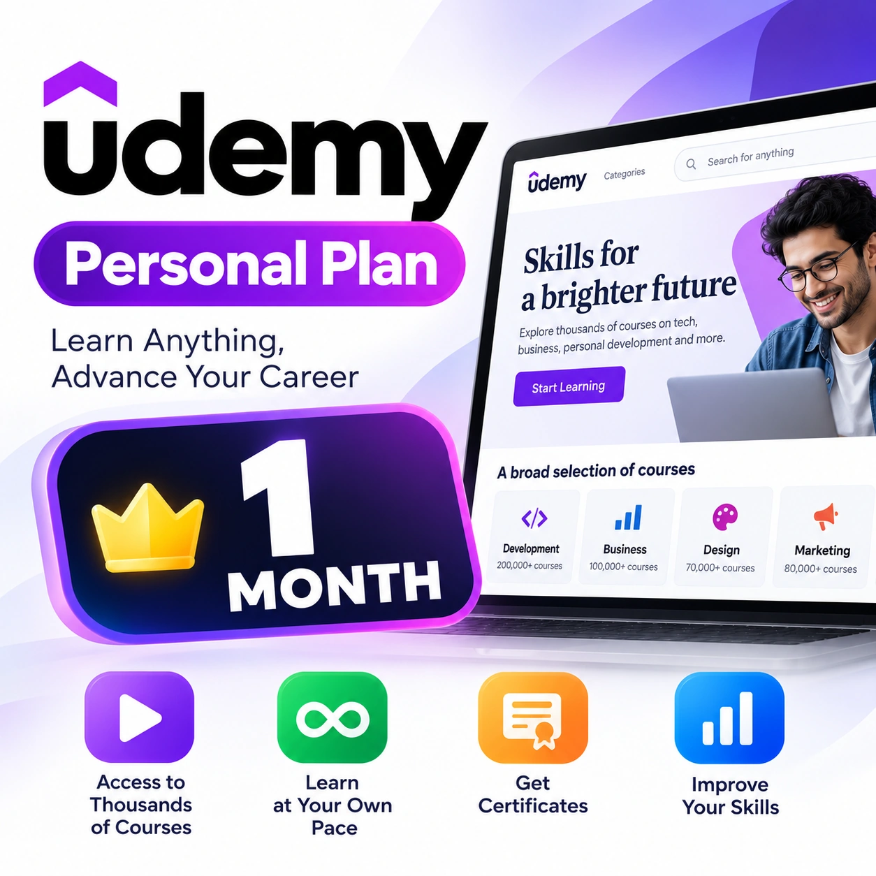 Udemy Personal Plan 1 Month