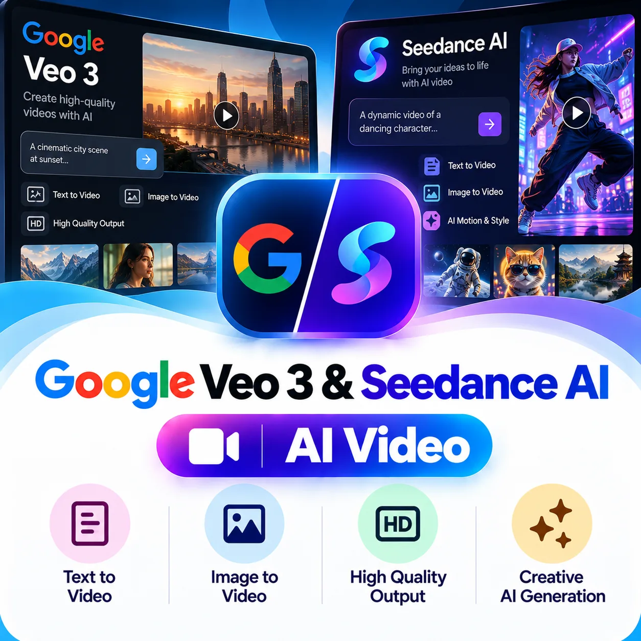 Google Veo 3 & Seedance AI Video